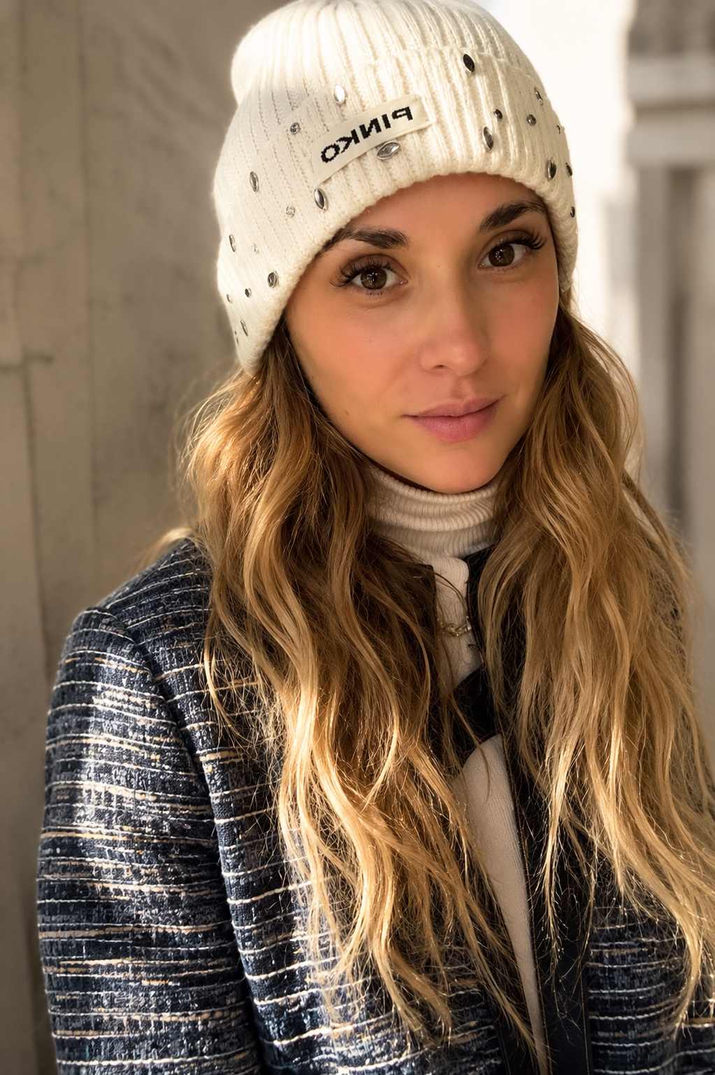 Gorro Pinko Brillos Blanco Pinko