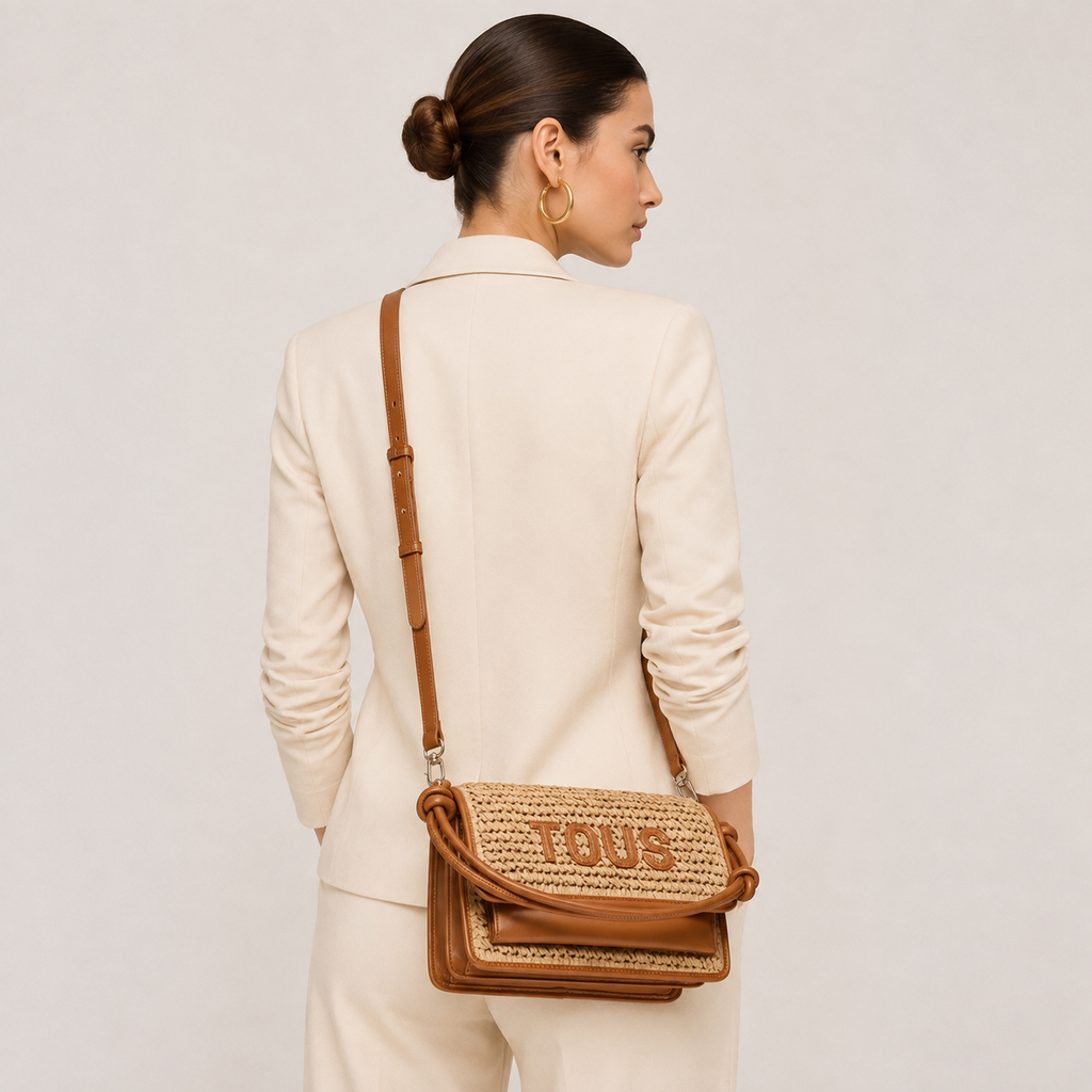 Cartera Tous Bandolera Audree medania de Rafia Tous