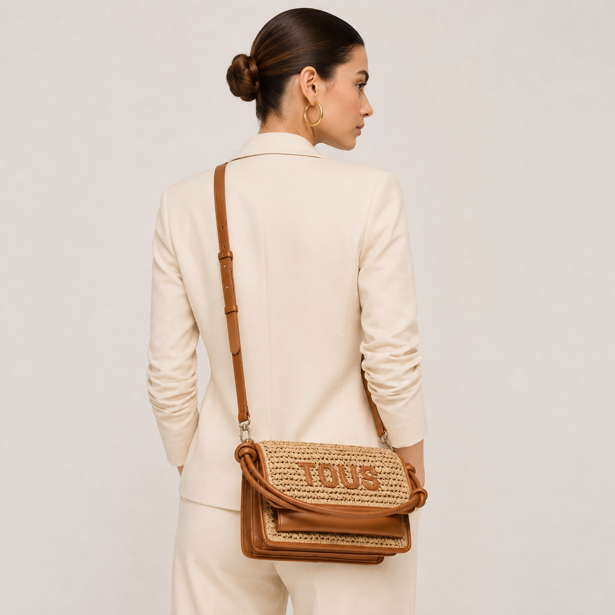 Cartera Tous Bandolera Audree medania de Rafia Tous