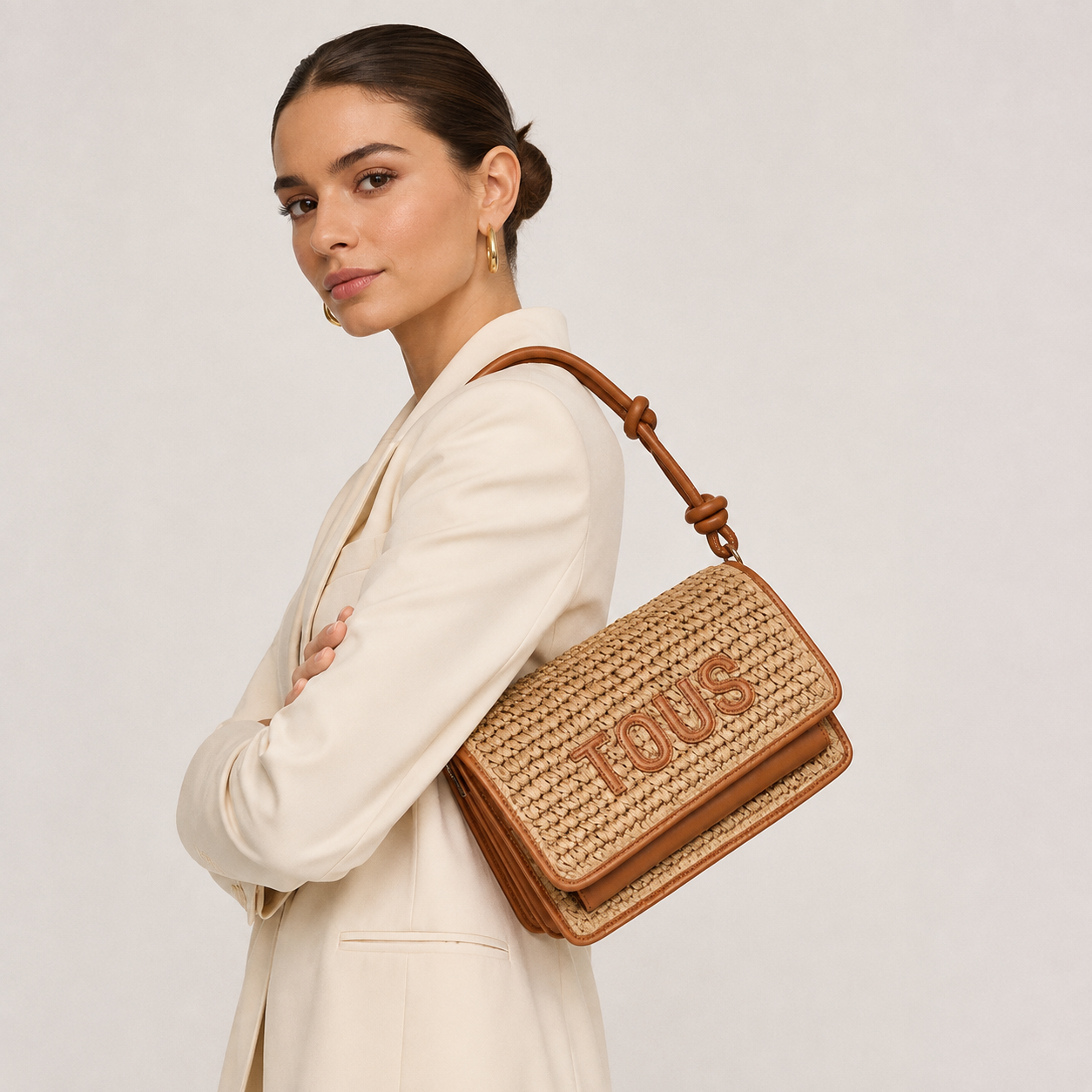 Cartera Tous Bandolera Audree medania de Rafia Tous