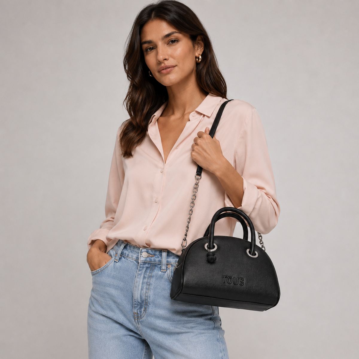 Cartera Tous Bowling Mediano Negro Tous