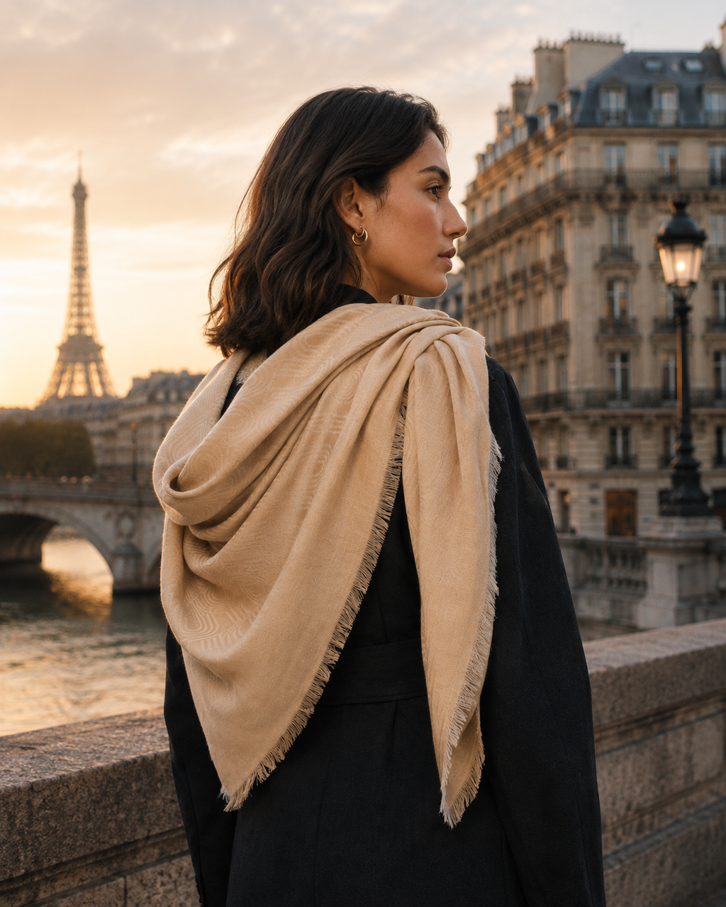 Pañuelo Tous Silhouette Jacquard Beige Tous