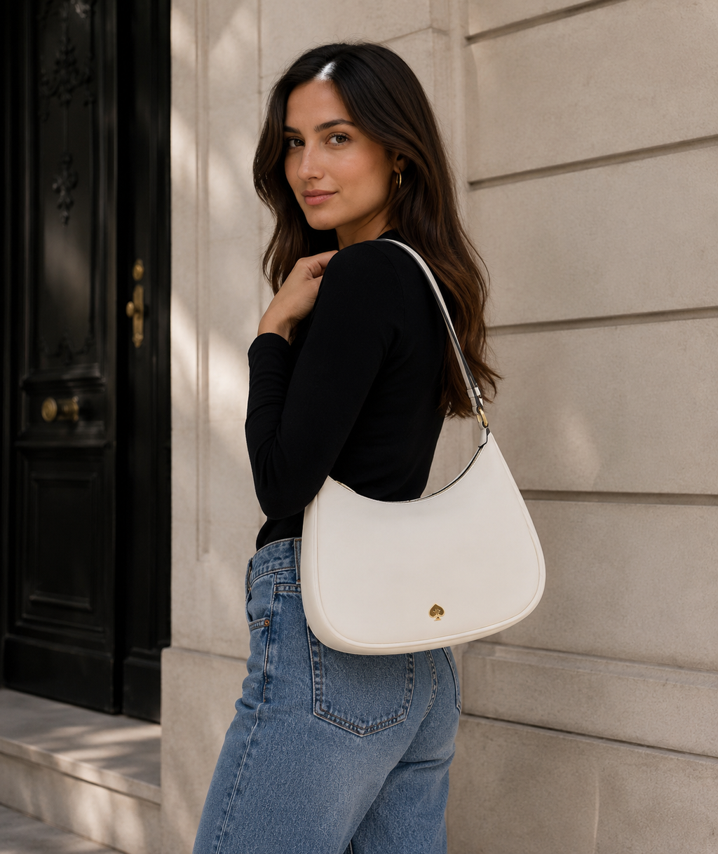 Cartera Kate Spade Kayla Large blanco Kate Spade