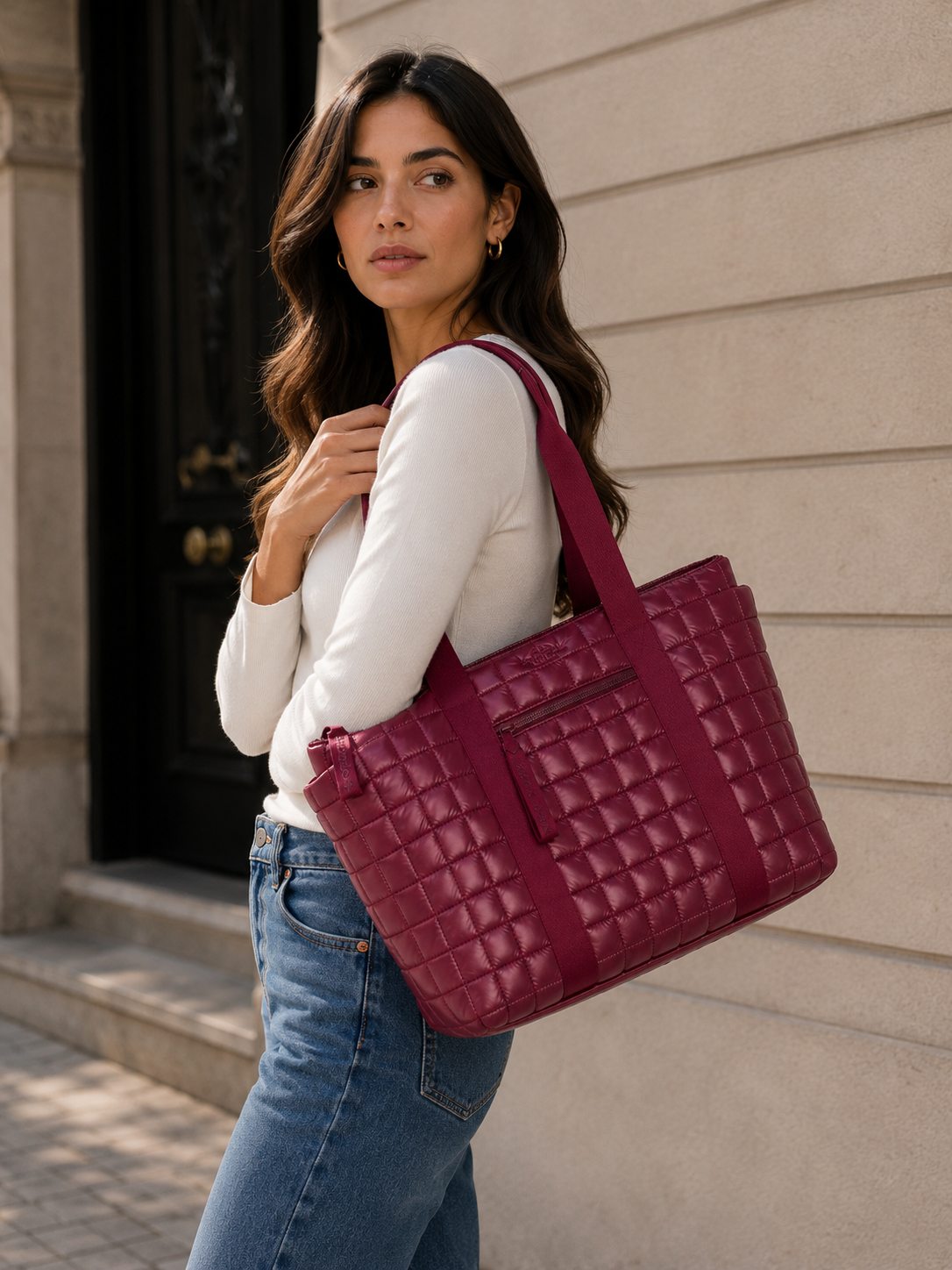 Bolso Kate Spade Tote grande de viaje Camden Burdeo Kate Spade
