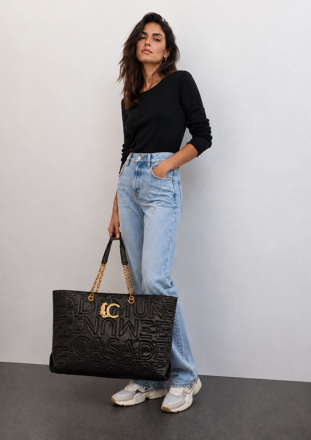 Cartera Lola Casademunt Shopper pespunte logo Lola Casademunt
