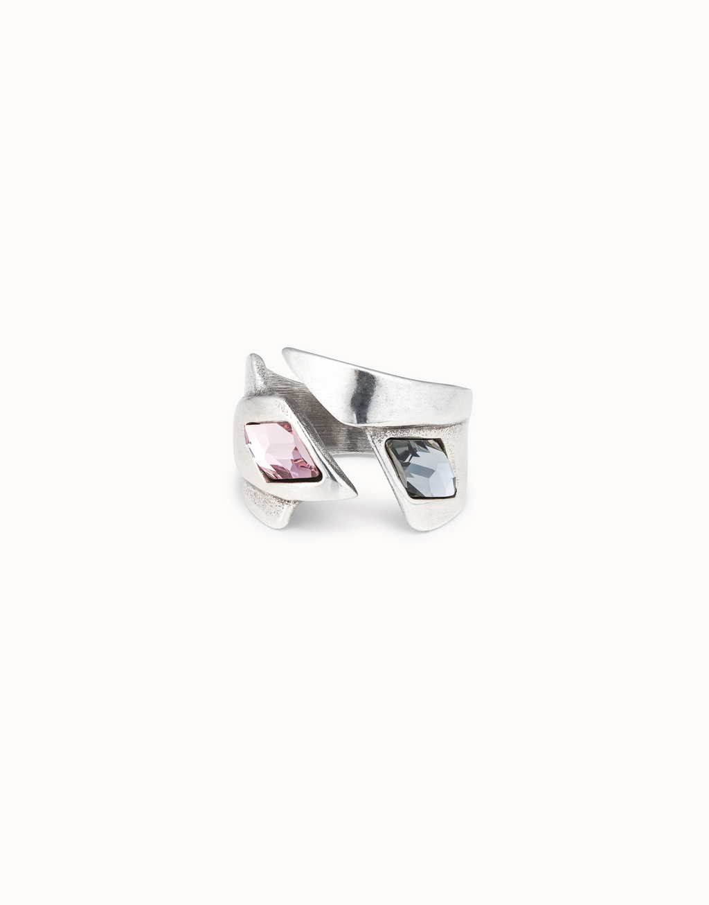 Anillo Uno de 50 Supersitition Plata con piedra rosa UNOde50