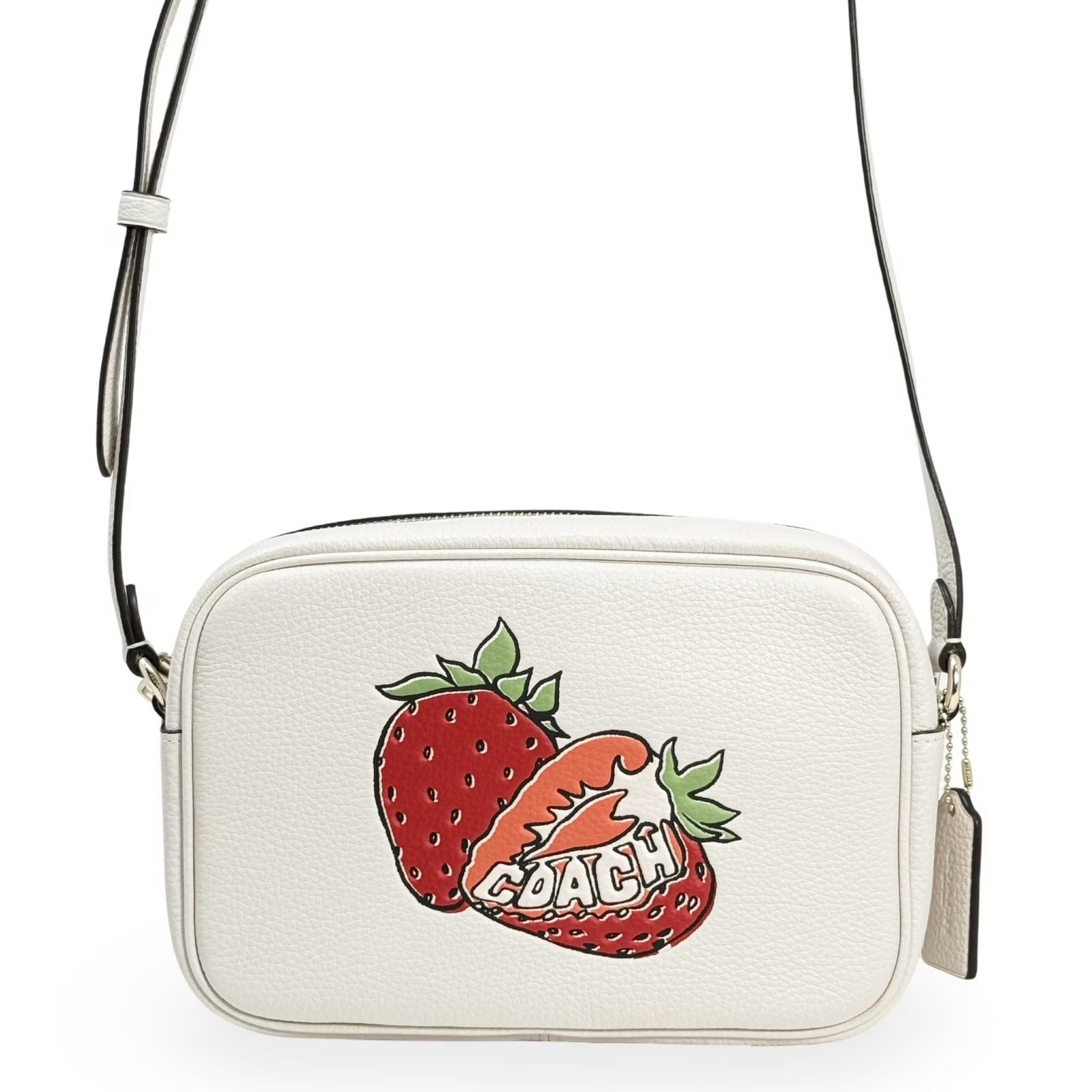 Cartera Coach rectangular Frutillas blancas