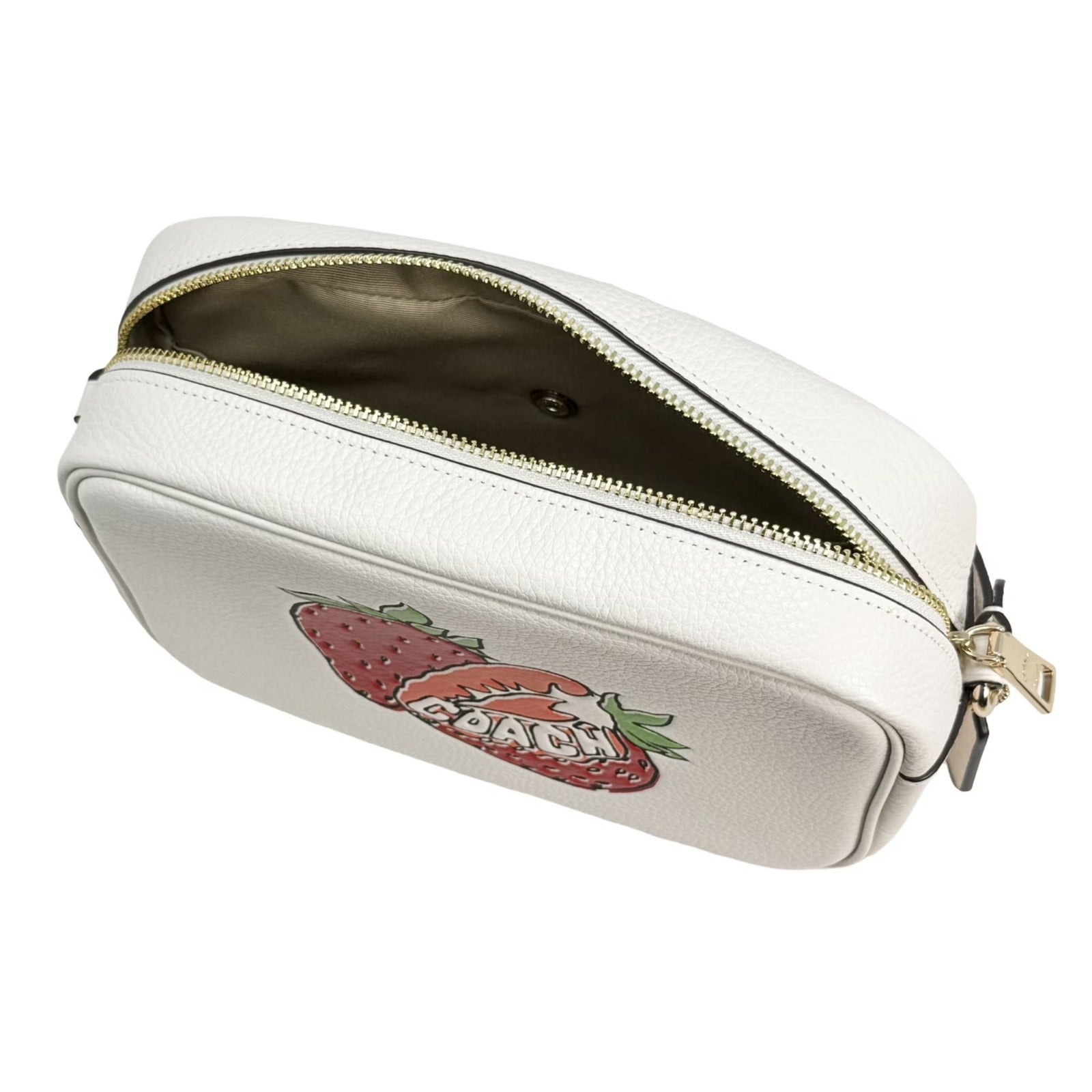 Cartera Coach rectangular Frutillas blancas