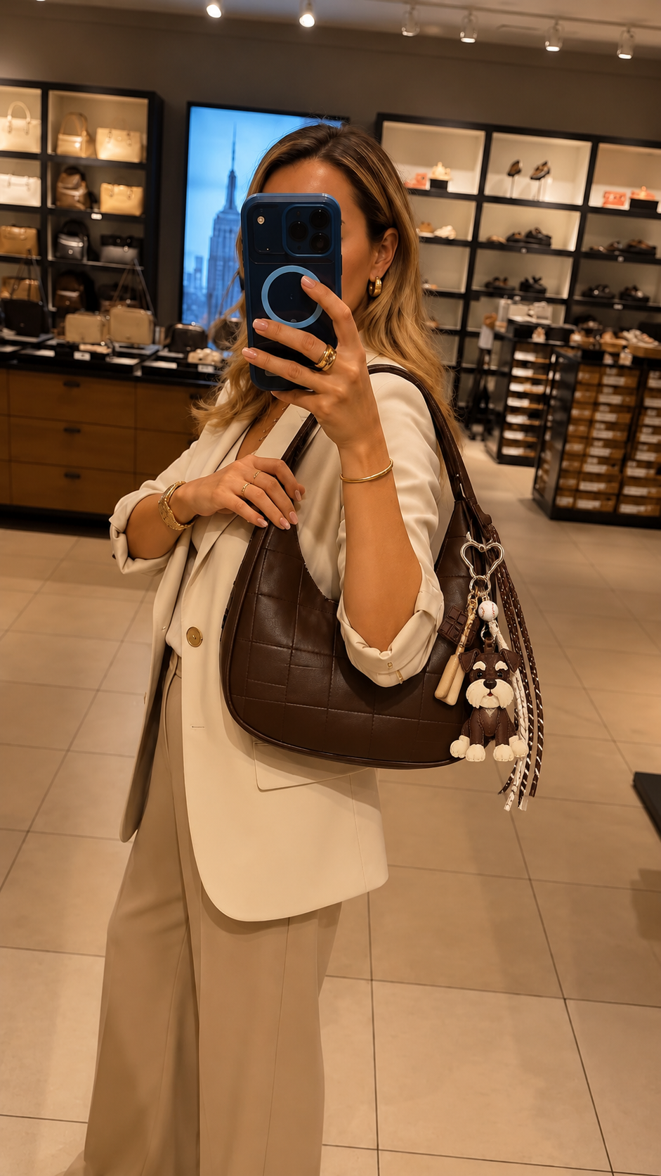 Llavero Charm Schnauzer Chocolate BEFASHION