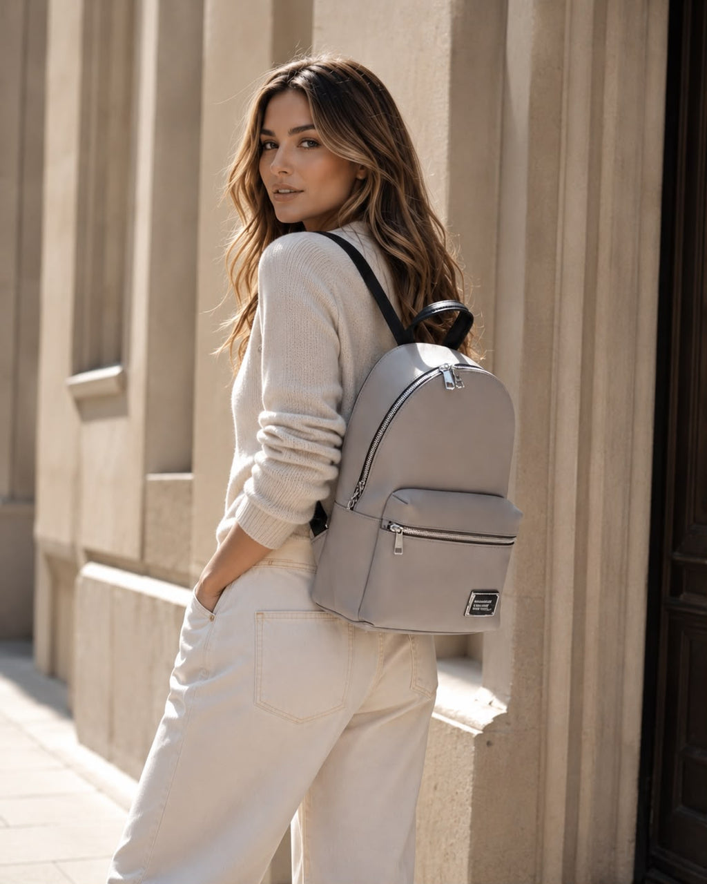 Mochila Marc Jacobs Grande Nueva coleccion cuero taupe Marc Jacobs