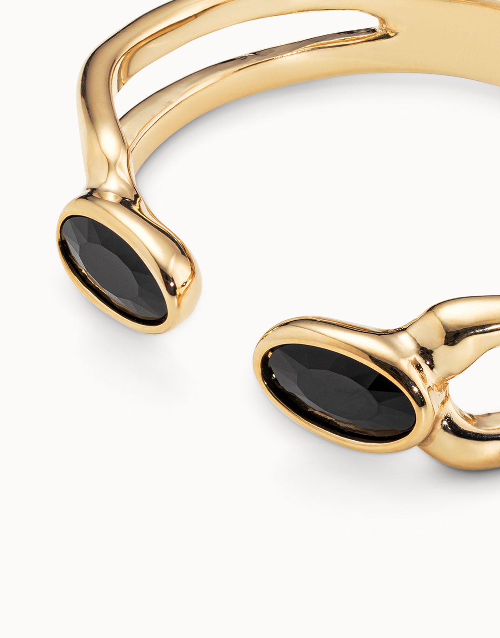 Pulsera Uno de 50 Kingdom Esclava Oro con Ónix Negro