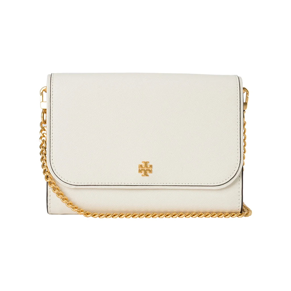 Cartera Tory Burch Emerson Chain Wallet Cuadrada blanco Tory Burch