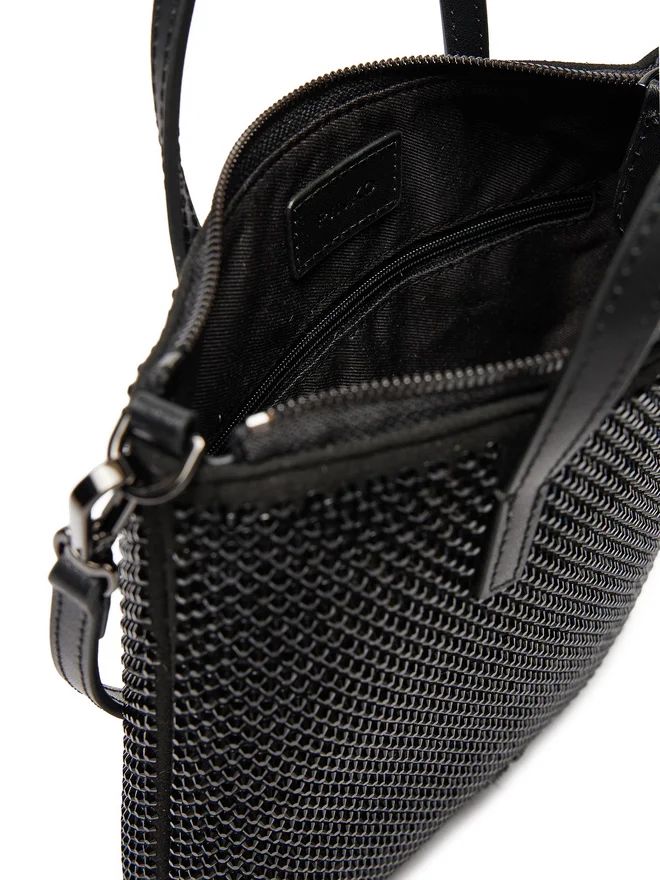 Cartera Pinko Mini Shopper Brillos negro