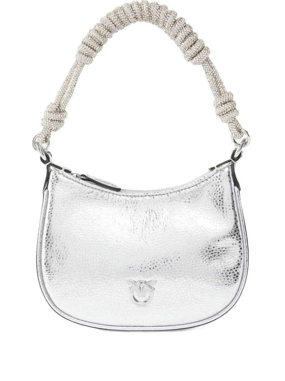 Cartera Pinko choulderbag cuero plateado