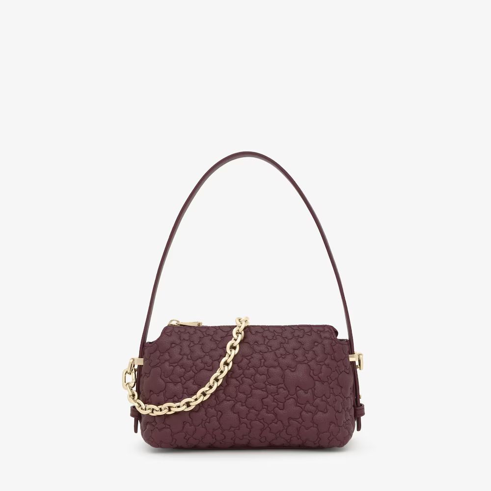 Cartera Tous Puffy Bear Mini Burdeo