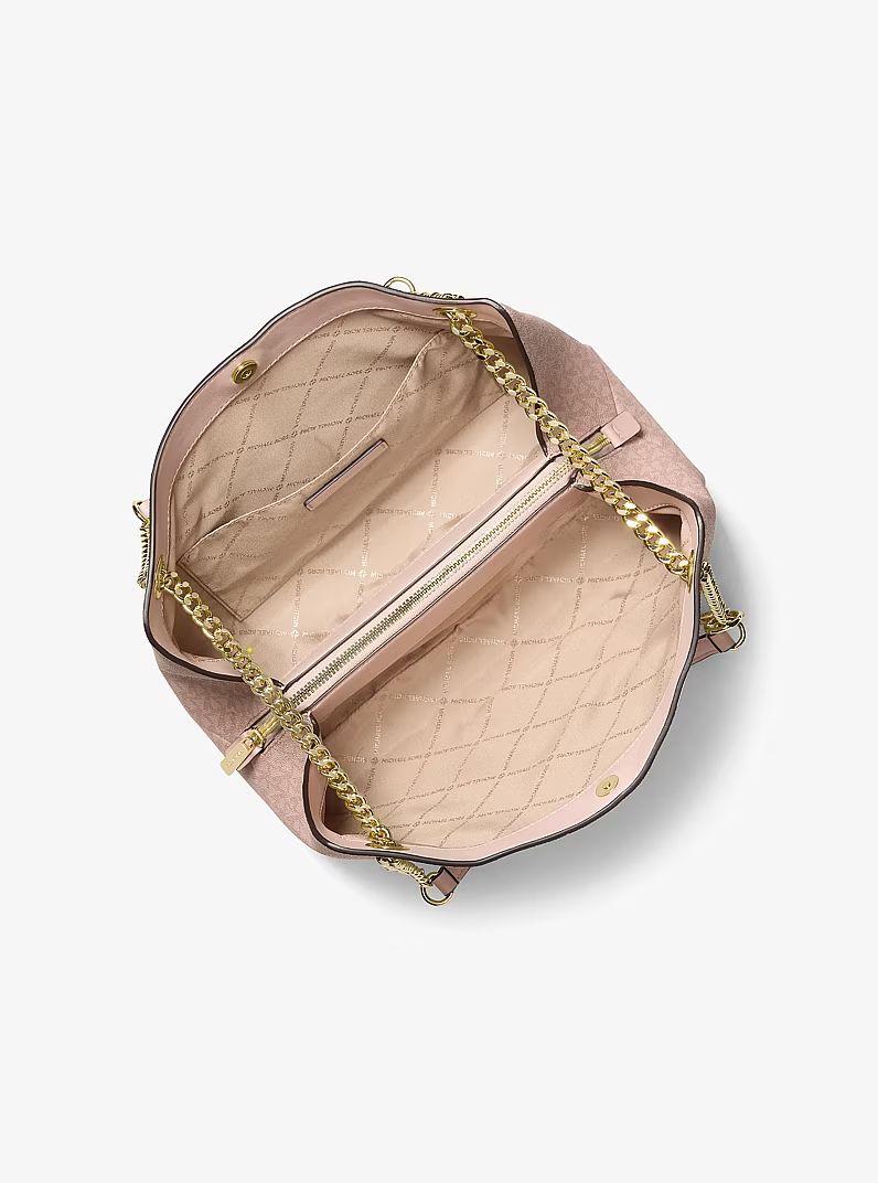 Cartera Michael Kors Christina monograma rosa