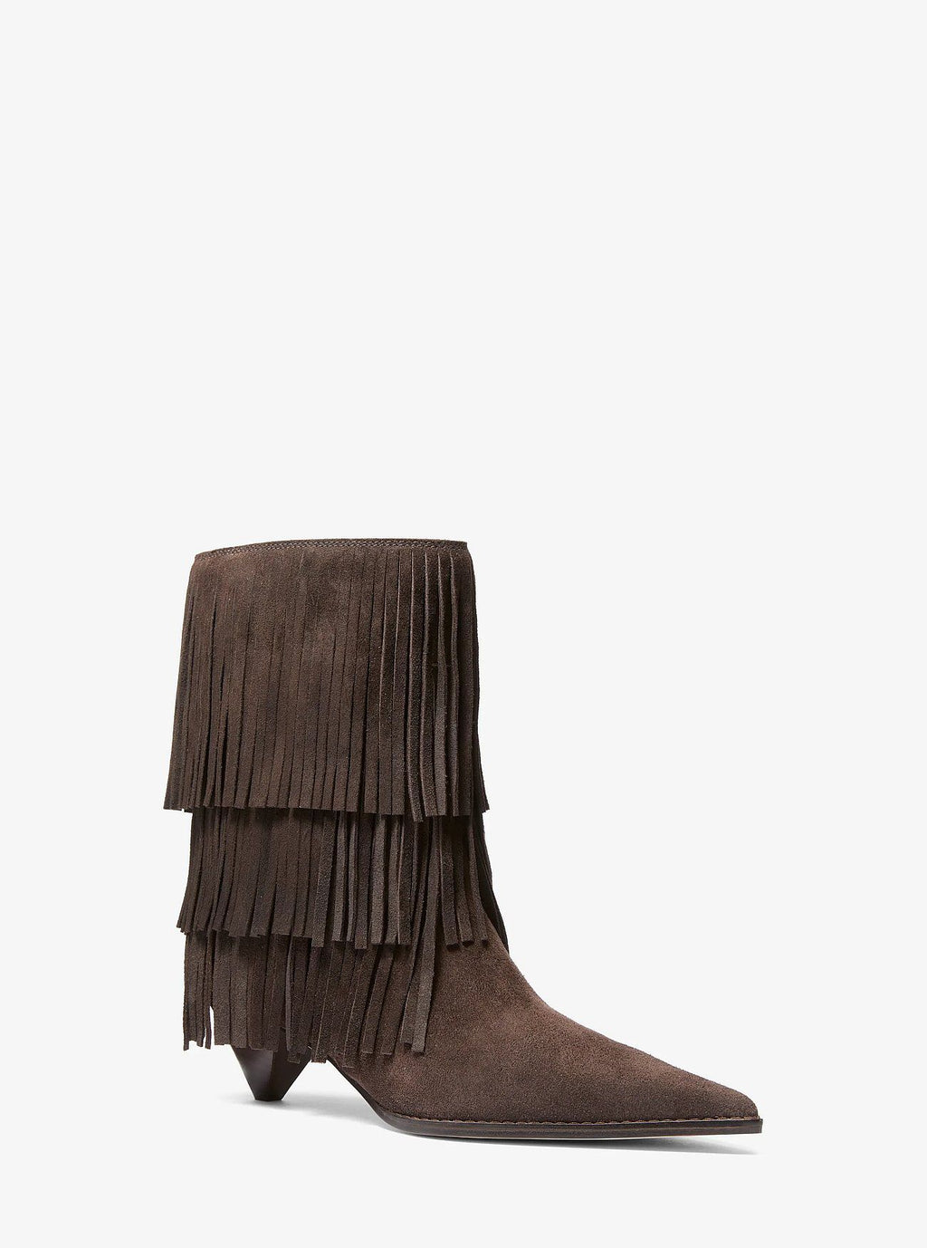 Botin Michael Kors Flecos Cafe moro