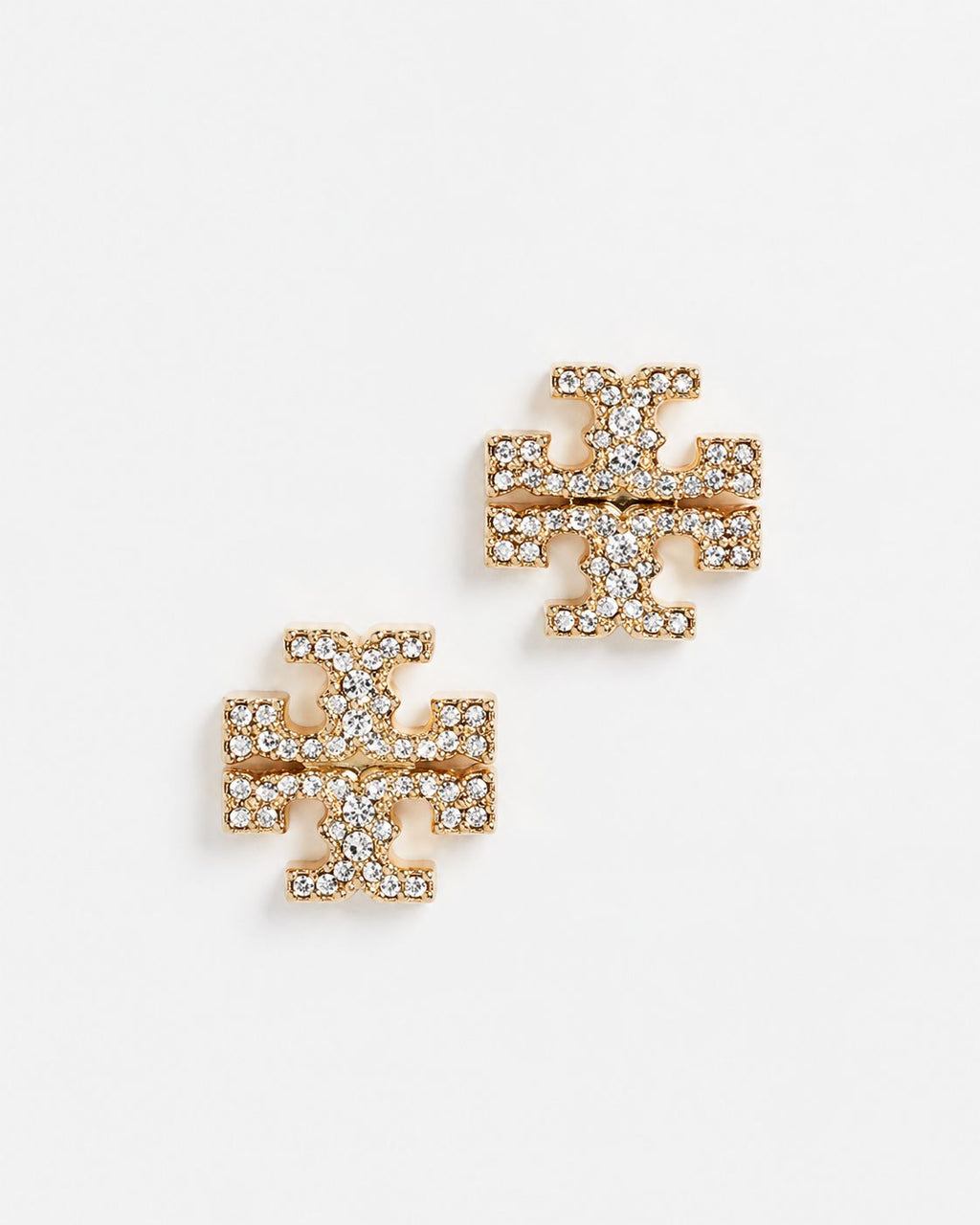 Aros Tory Burch Baño de Oro 18k con circones
