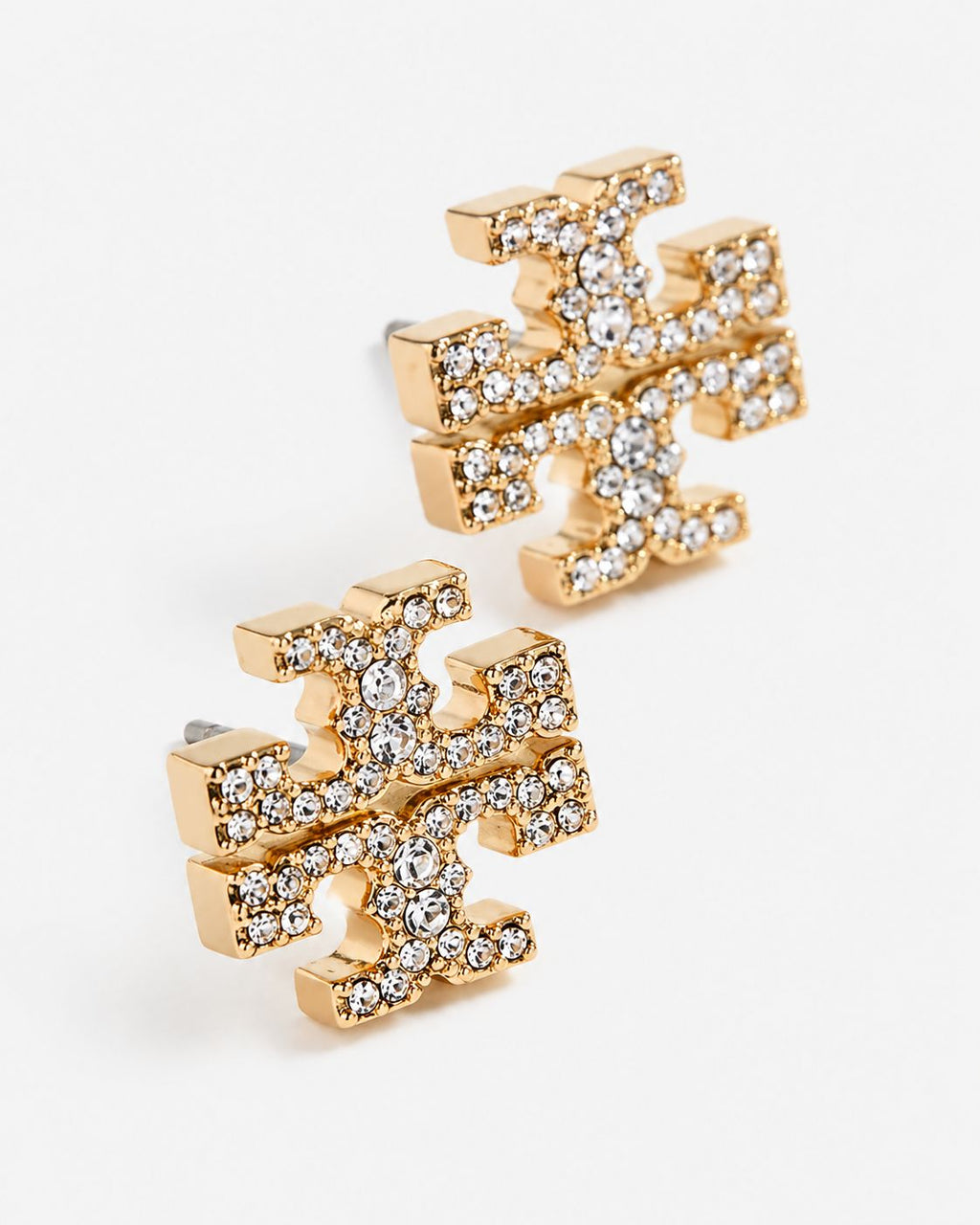 Aros Tory Burch Baño de Oro 18k con circones