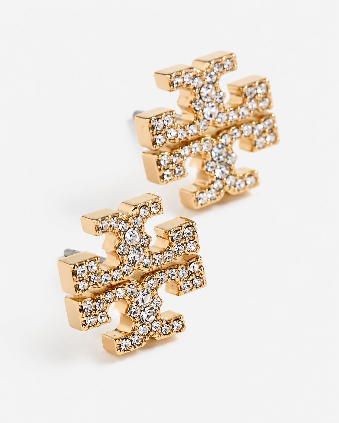 Aros Tory Burch Baño de Oro 18k con circones