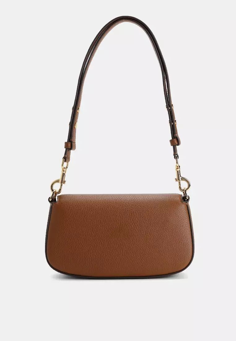 Cartera Tory Burch cuero cafe