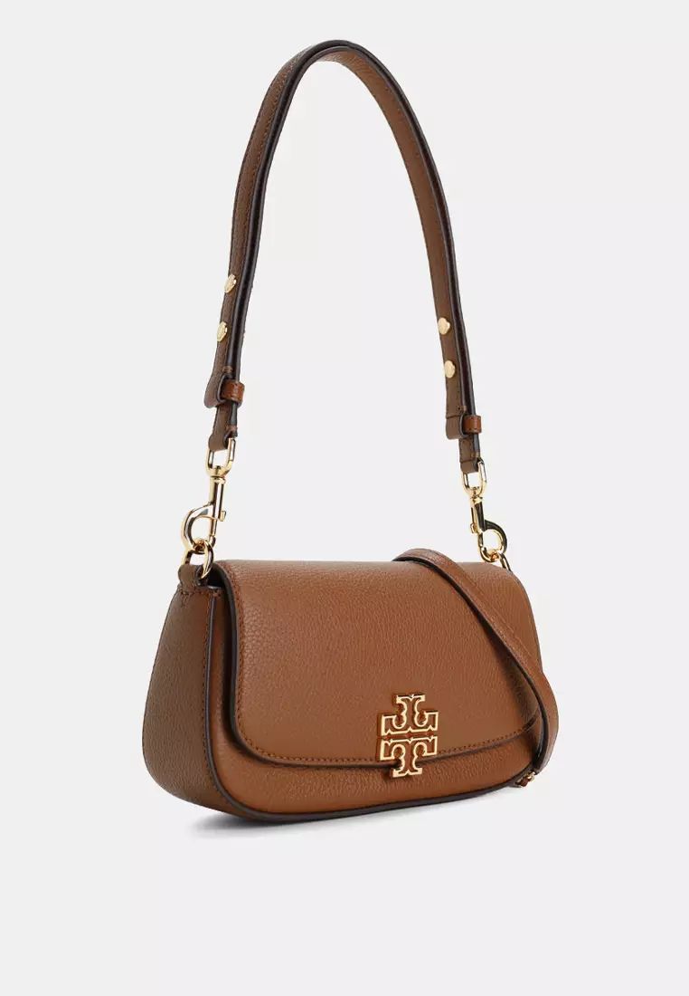 Cartera Tory Burch cuero cafe