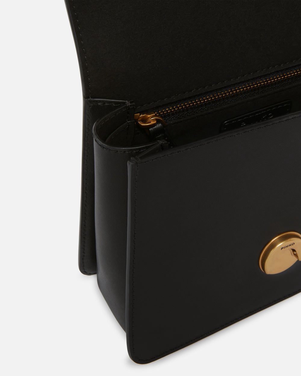 Cartera Pinko Con Asa Cuero negro
