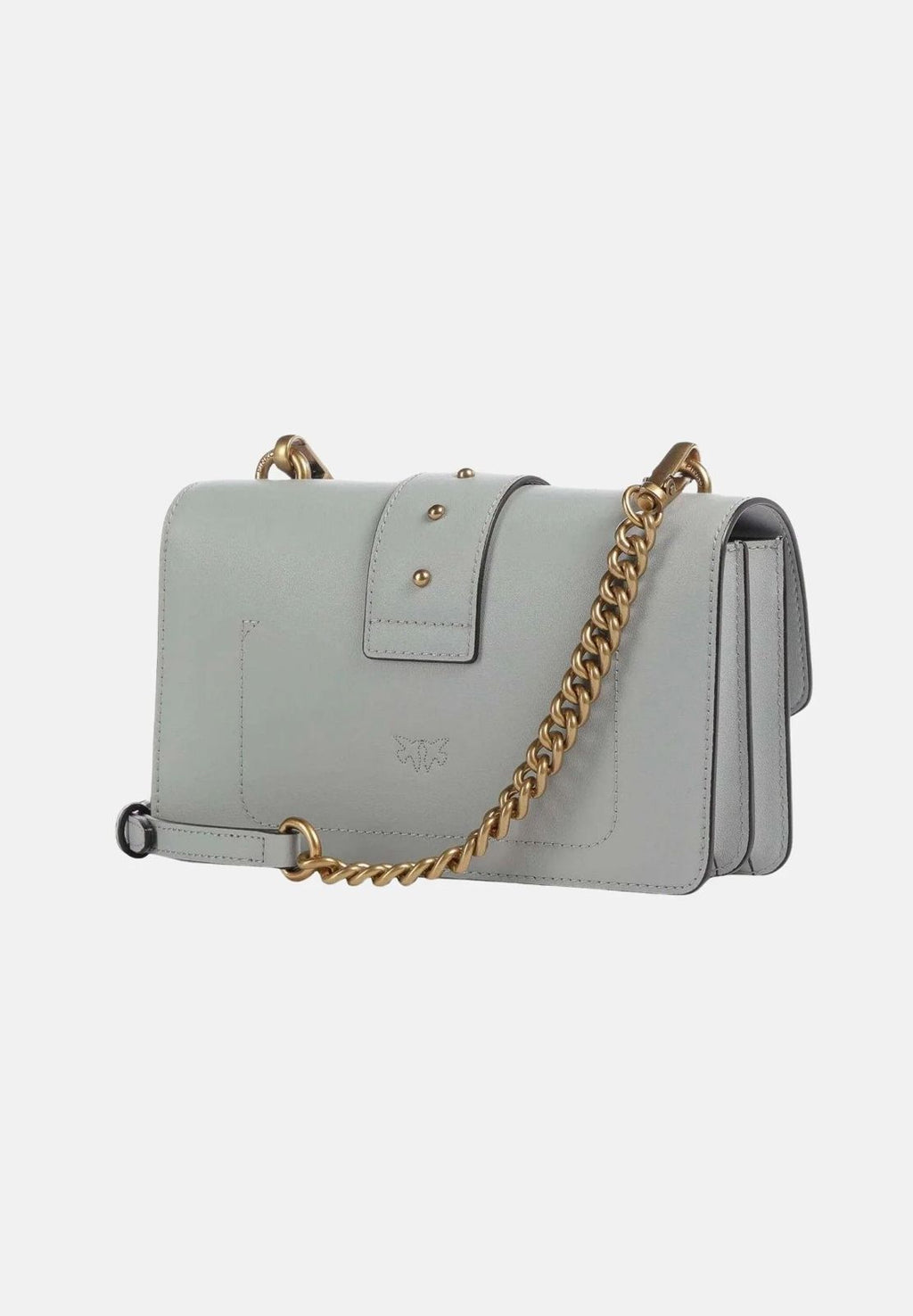 Cartera Pinko Love One mini cuero celeste
