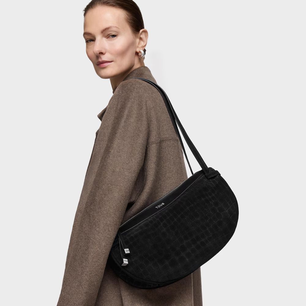 Cartera Tous Halfmoon Cuero negro