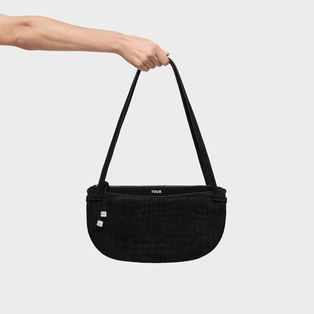 Cartera Tous Halfmoon Cuero negro