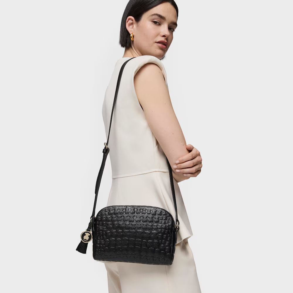Cartera Tous Bandolera Sherton de piel negro