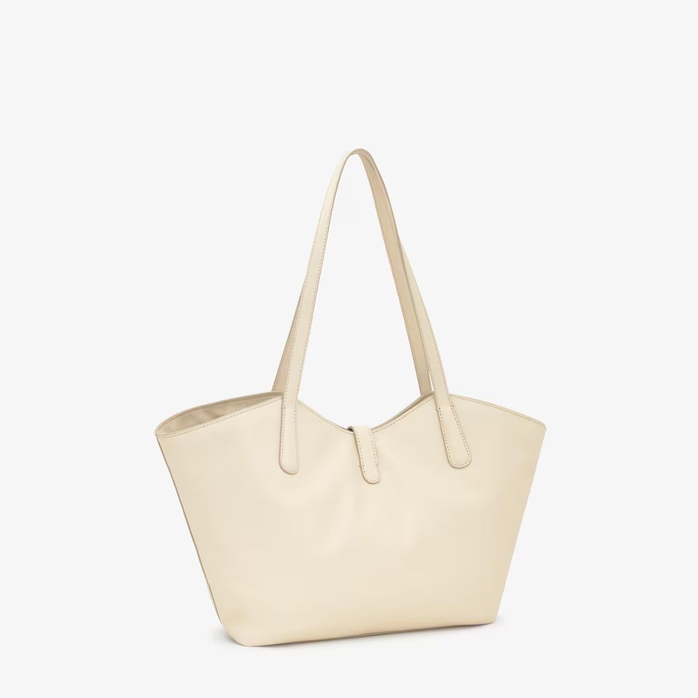 Cartera Tous Capazo mediano de piel manifiesto cuero blanco