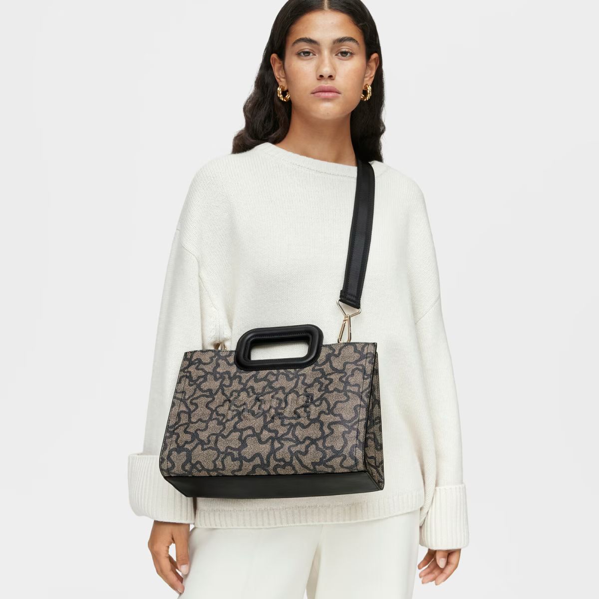 Cartera Tous Bandolera monograma cafe azul