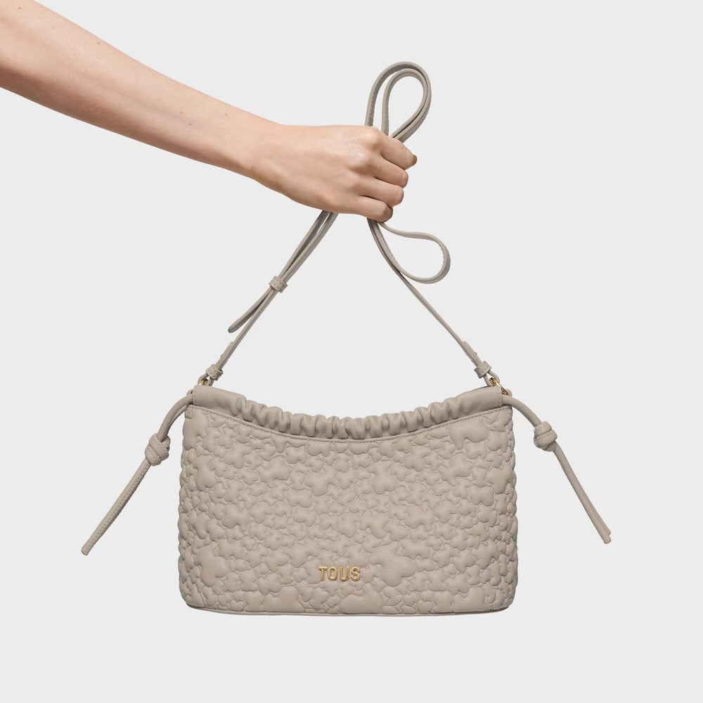 Cartera Tous Bandolera mediana puffy Bear topo