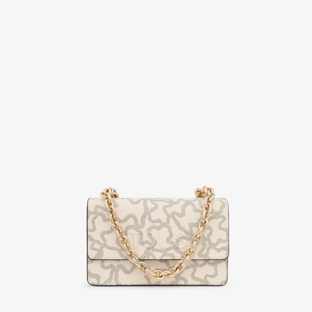 Cartera Tous Bandolera pequeña solapa Kaos Icon beige