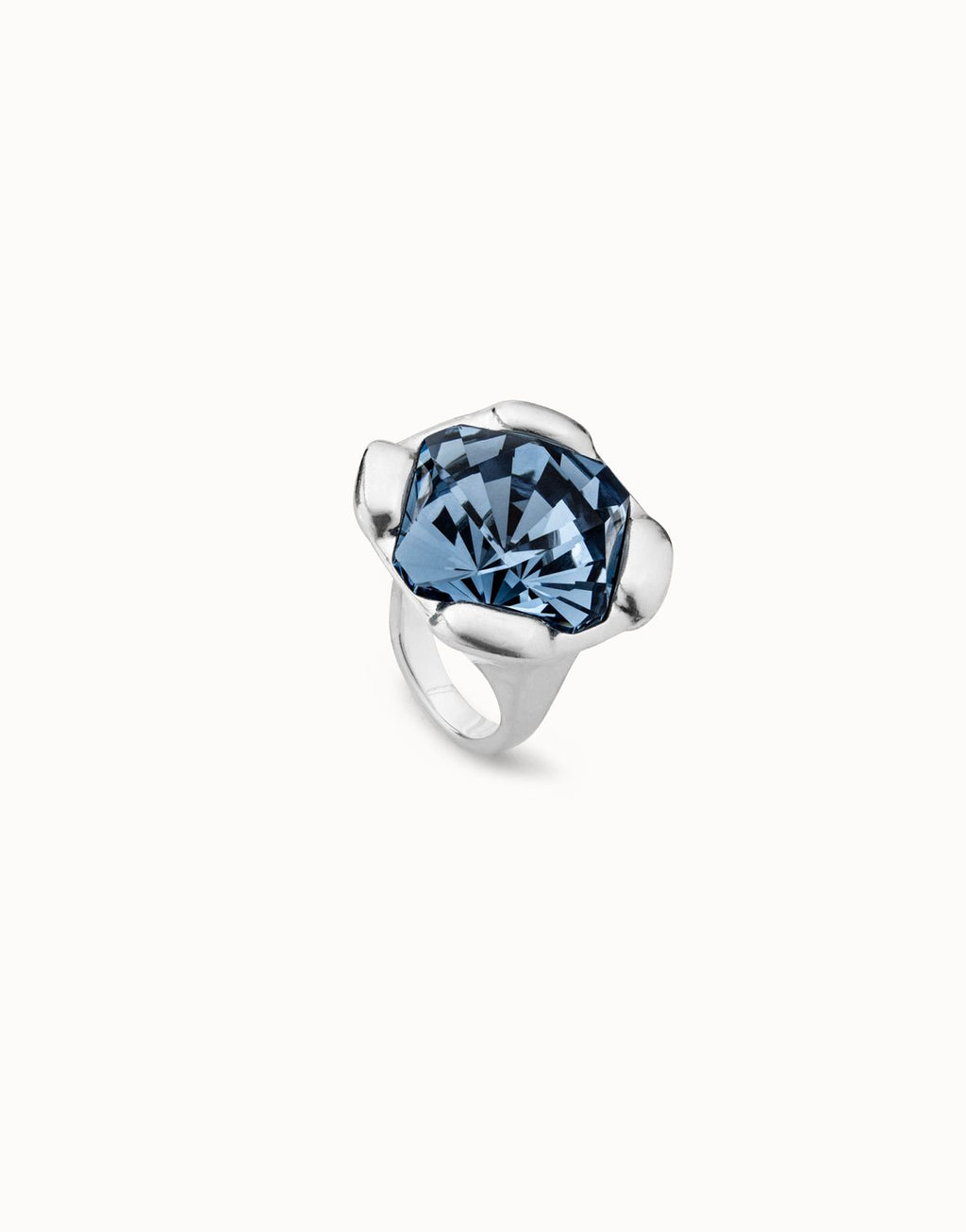 Anillo Uno de 50 Cristal Azul