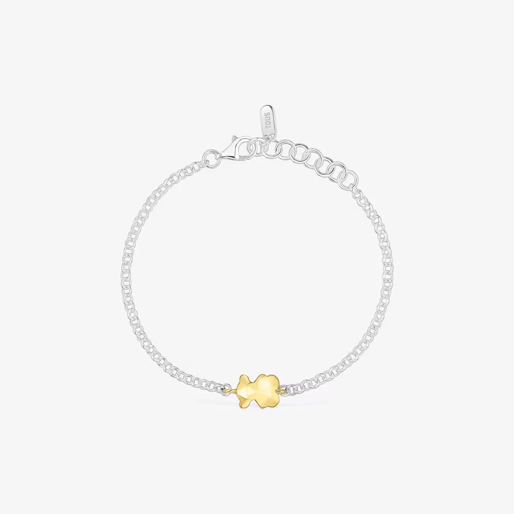 Pulsera Tous cadena oso bicolor
