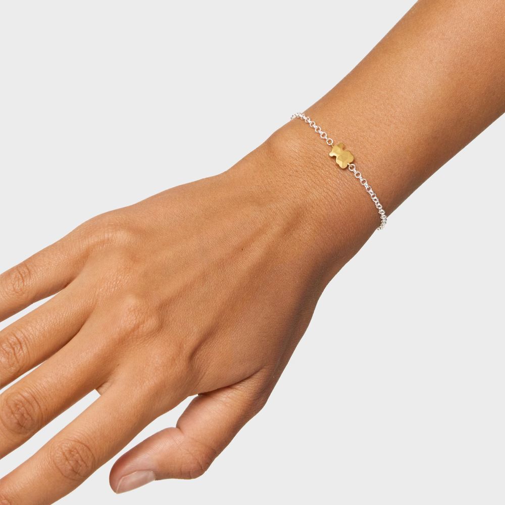 Pulsera Tous cadena oso bicolor