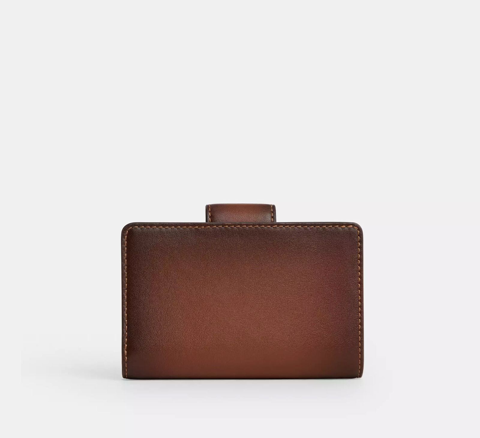 Billetera Coach Mediana Cafe Bordes Oscuros