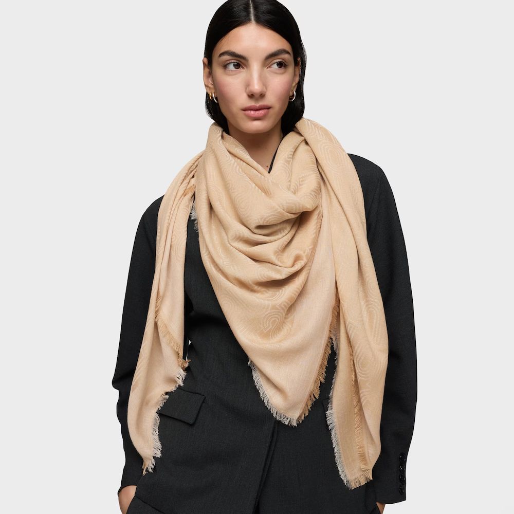 Pañuelo Tous Silhouette Jacquard Beige Tous