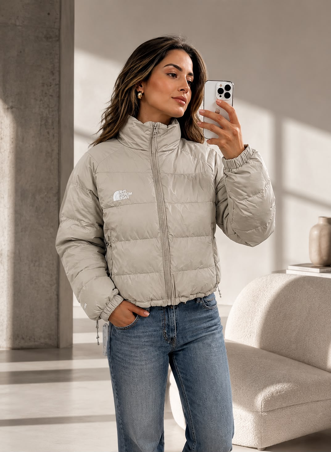 Parka the North Face Hydrenalite Gris perla - XL