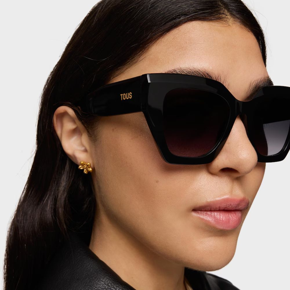 Lentes Tous De Sol Negras Daisy Con Flores Tous