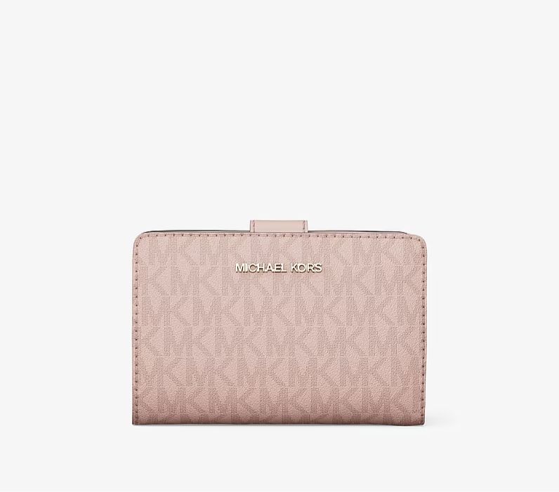 Billetera Michael Kors Bifold Monograma Rosado Michael Kors