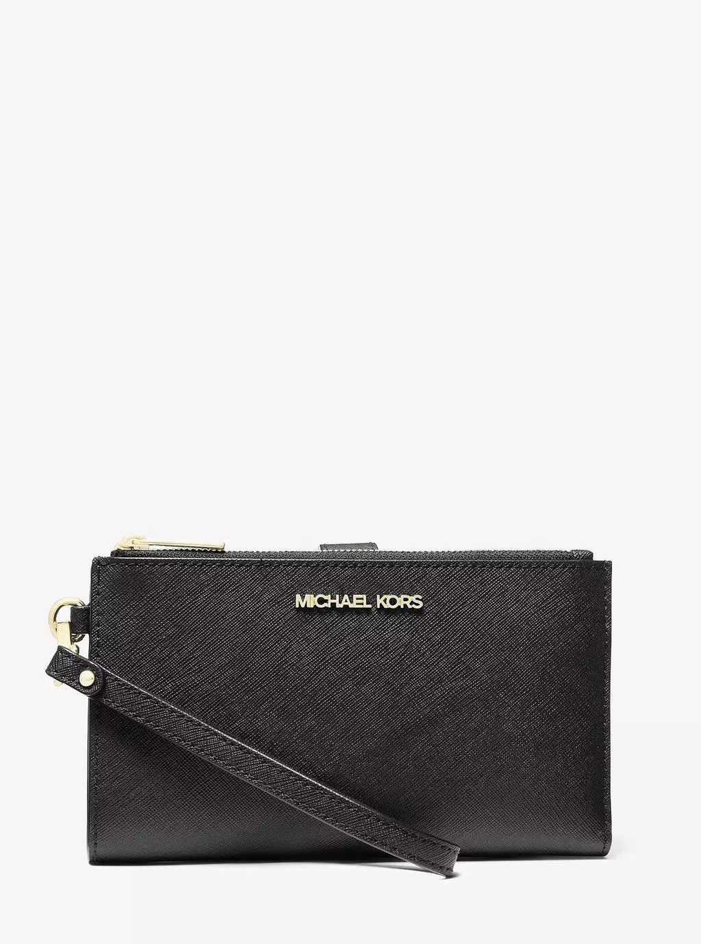 Billetera Michael Kors Jet Set doble cierre Negro Michael Kors