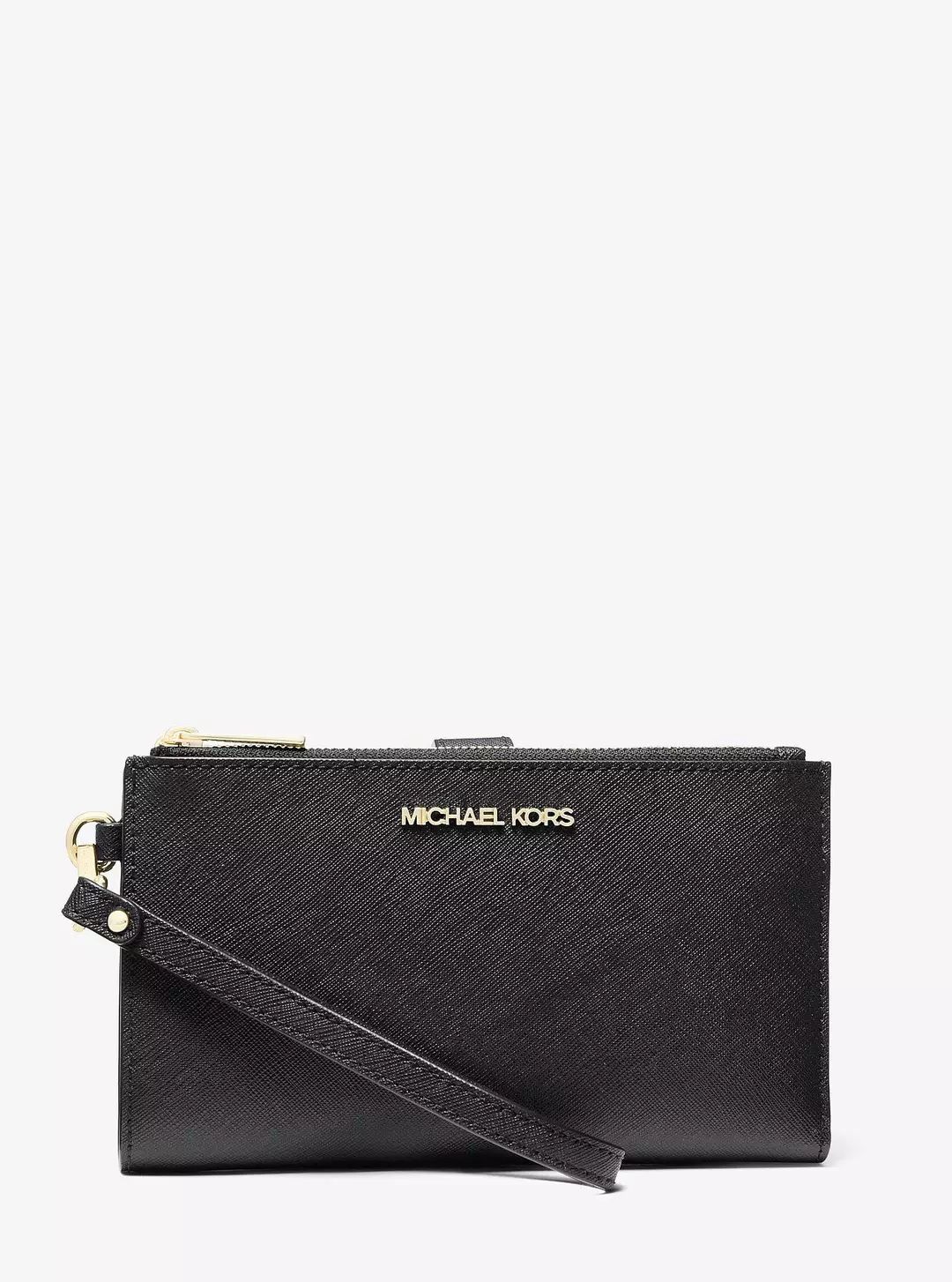 Billetera Michael Kors Jet Set doble cierre Negro Michael Kors
