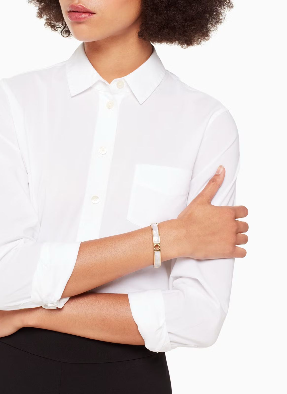 Pulsera Kate Spade Blanca con detalles Dorados Kate Spade