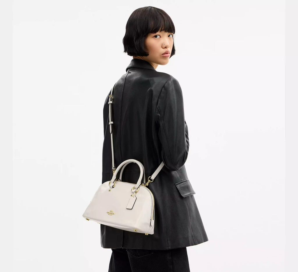 Cartera Coach Lara Cuero Cuero Blanco Coach
