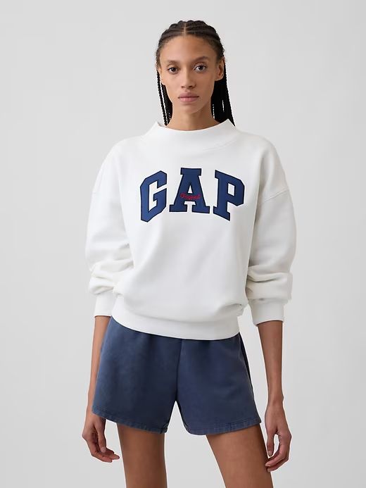 Poleron Gap Blanco Letras Azules Gap