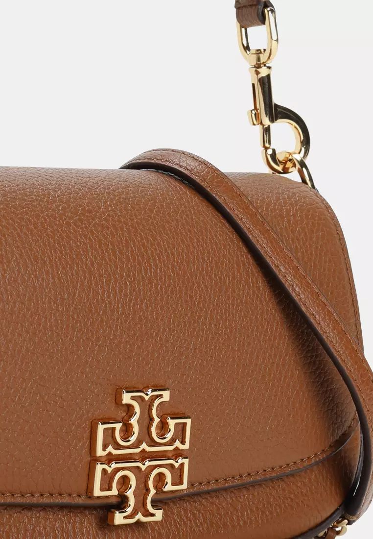 Cartera Tory Burch cuero cafe