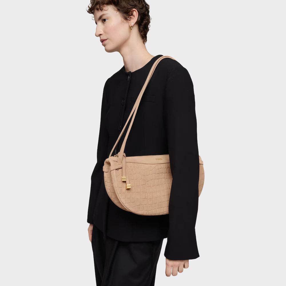 Cartera Tous Halfmoon beige